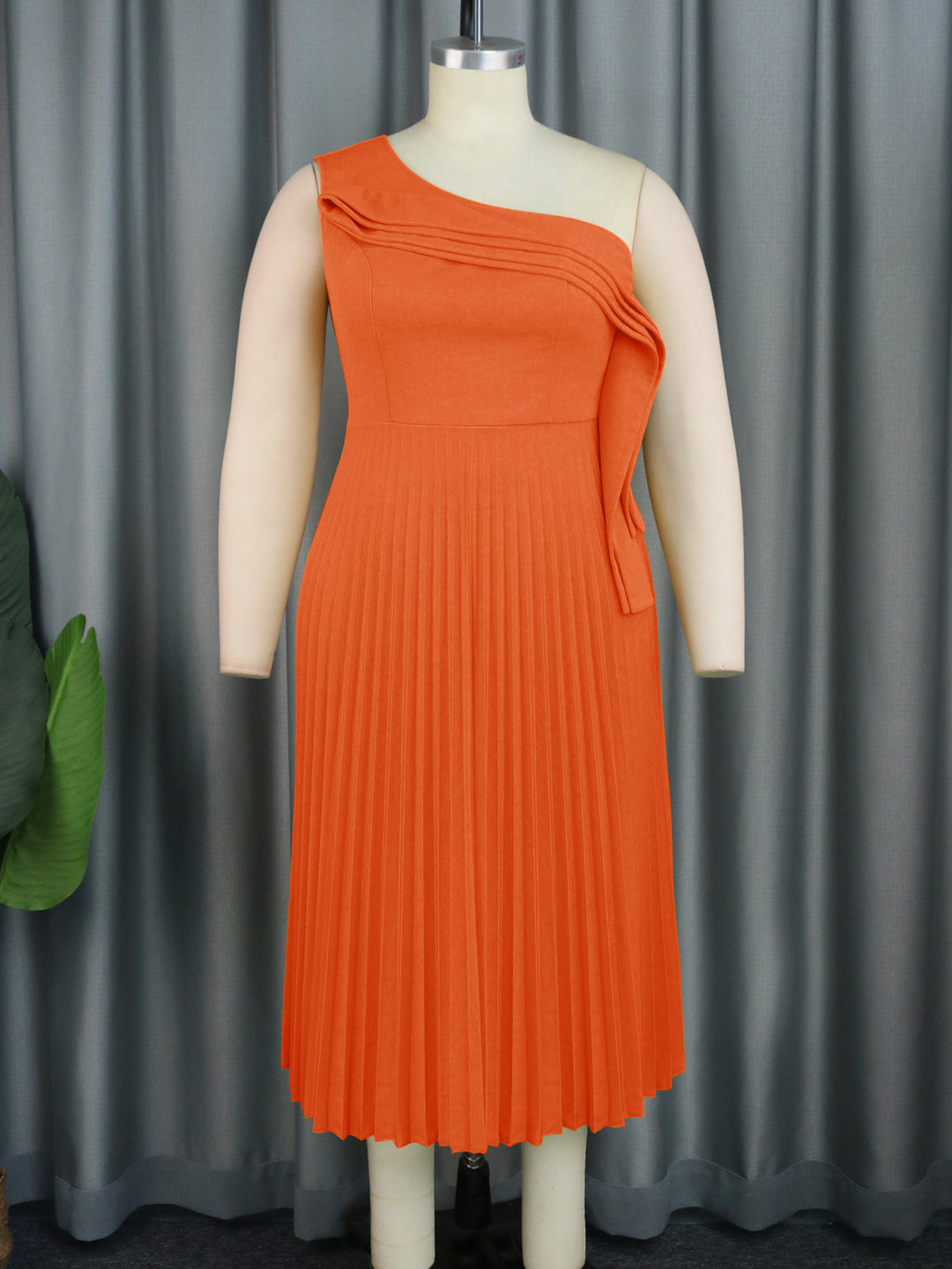 Dame Elegant Wickelkleid med asymmetrisk Ruffle-design Skovae