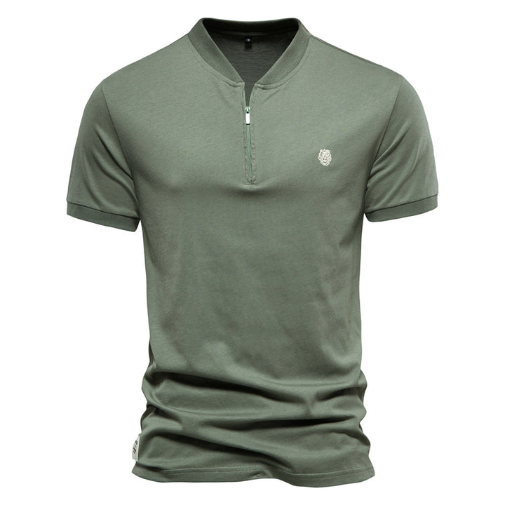 Herrer Poloshirt med moderne ståkrave og kvalitetslynlås Stilla