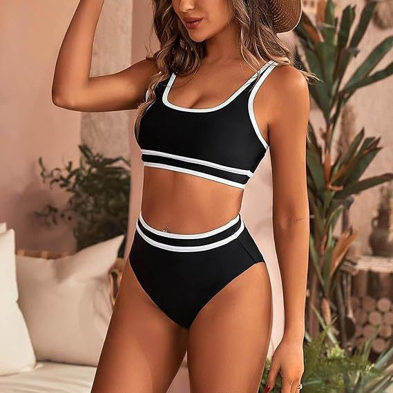 Dame Sportives Bikini sæt med høj talje Skovae
