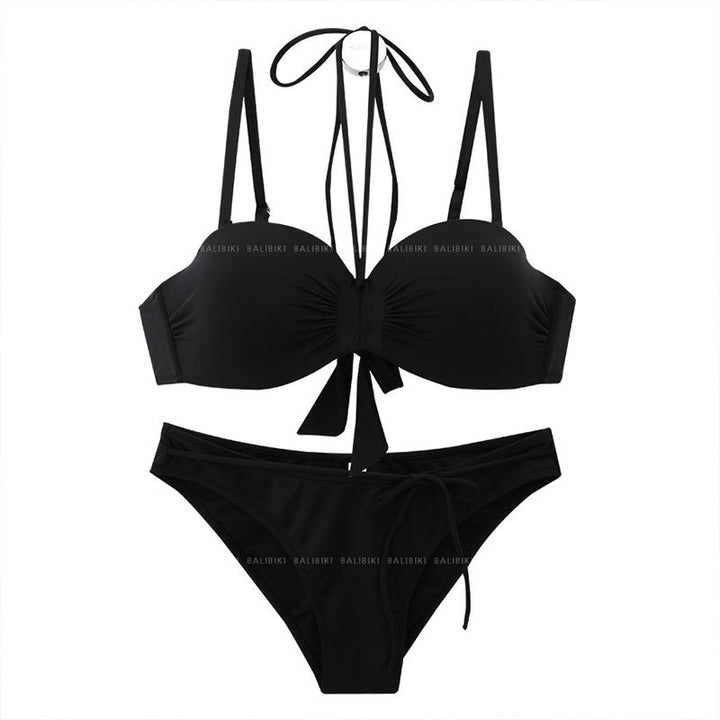 Dame bikini sæt med raffineret knude-design og justerbare snorebånd Stilla