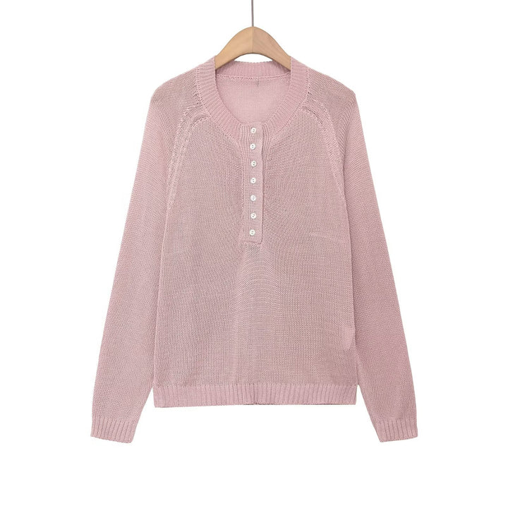 Dame let sweater med knaplukning Skovae