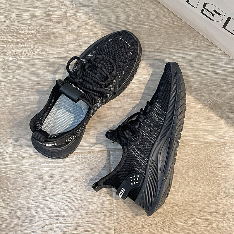 Dame Sporty Sneakers med åndbar strik-overflade og dämpende sål Stilla