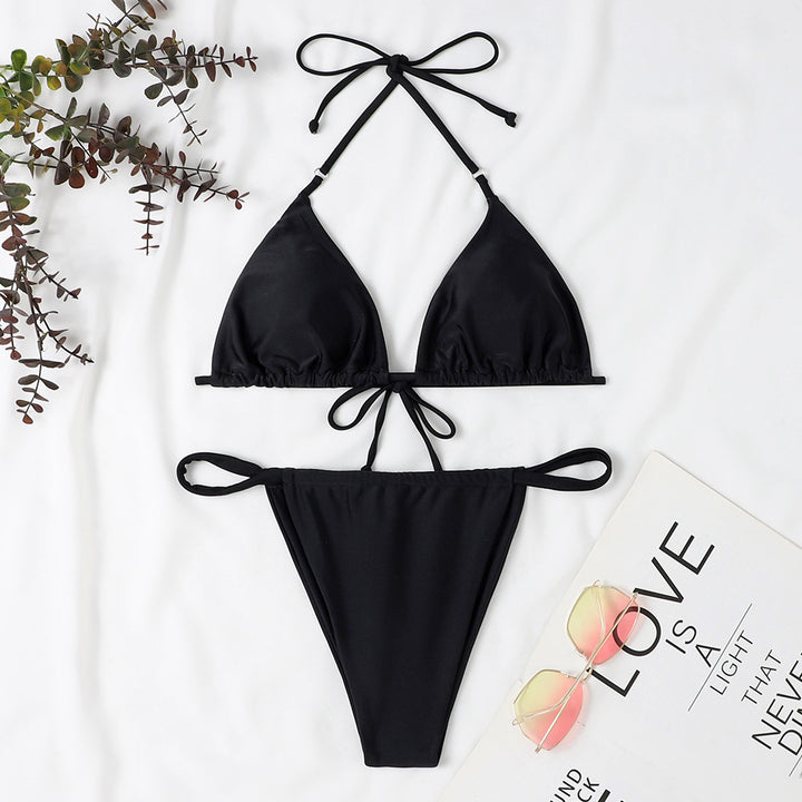 Dame Minimalistisk Trekant-Bikini-Sæt Stilla