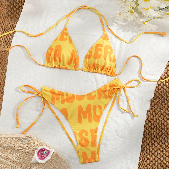 Dame Triangel-Bikini med sidelæssning Skovae