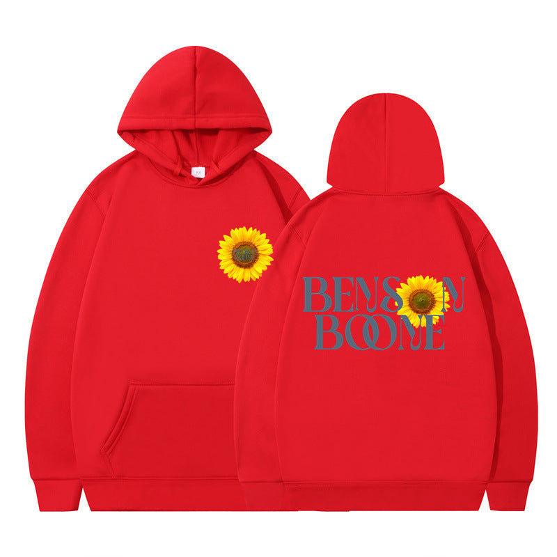 Kvinders hoodie med unikt solsikke design og komfortabel pasform Skovae
