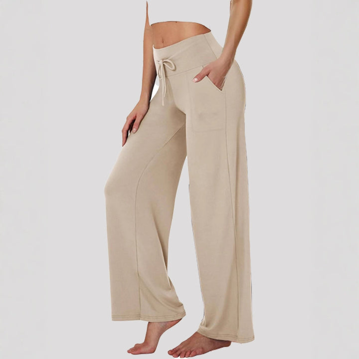 Dame Behagelige fritidsbukser med bred pasform og snøre Skovae