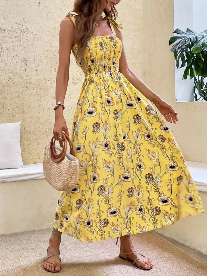 Dame sommerkjole med blomsterprint Stilla
