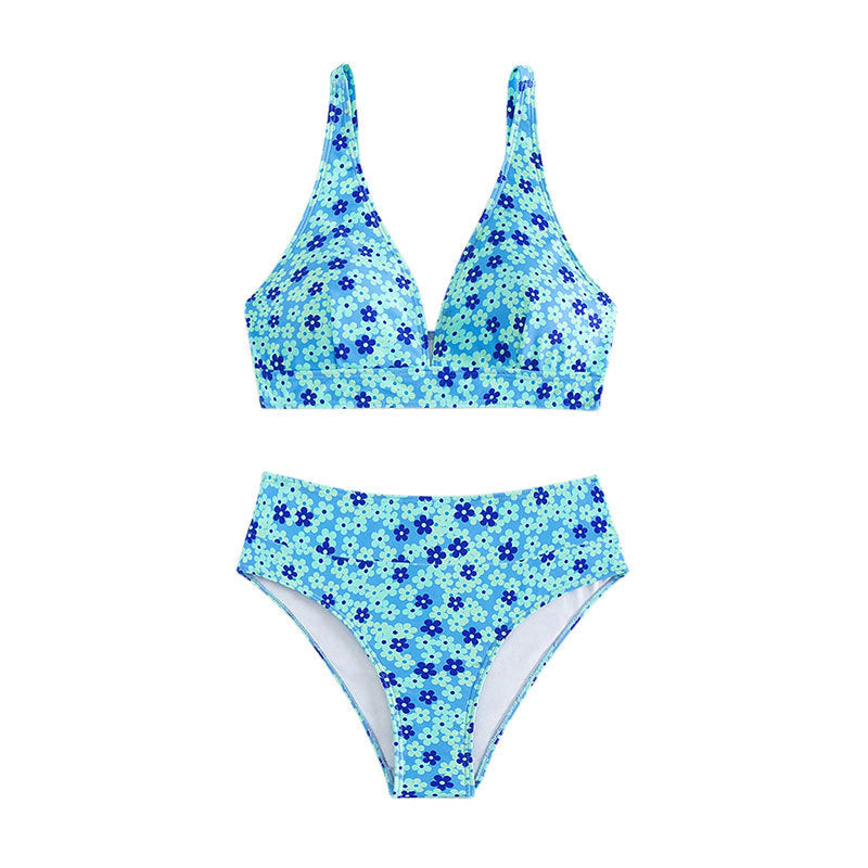 Dame Triangel-Bikini-sæt med floralt design Skovae