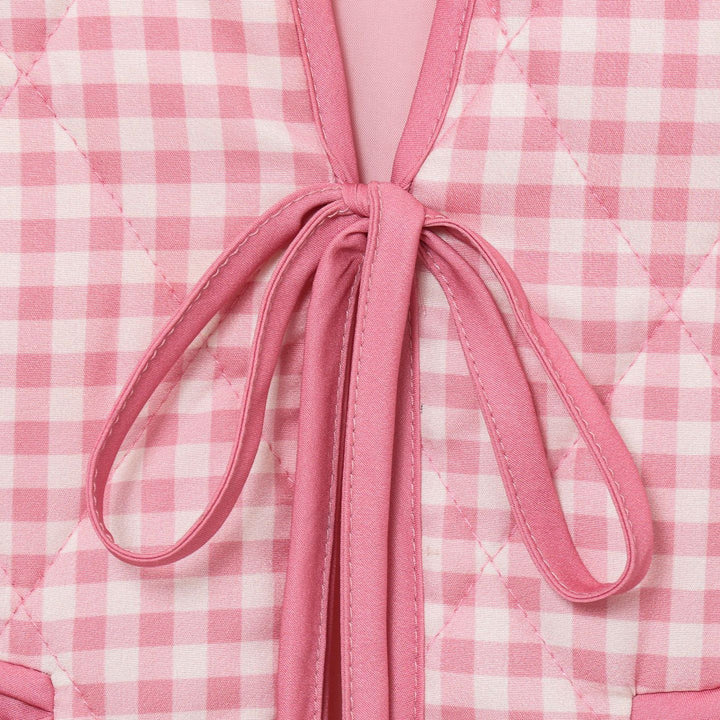 Dame quilted Viskose-vest med fashionable slipslukning og praktiske lommer Stilla
