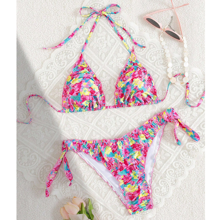 Dame Triangel-Bikini med legende blomsterprint Skovae
