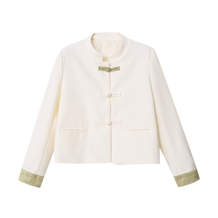 Kvinders elegante korte jakke med dekorative knapper Stilla
