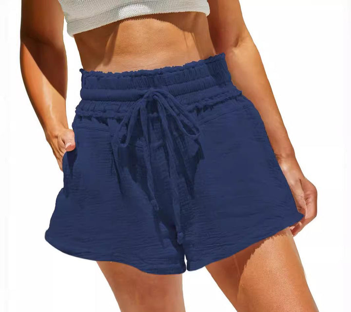 Dame Behagelige Strandshorts med elastisk linning og snor Stilla