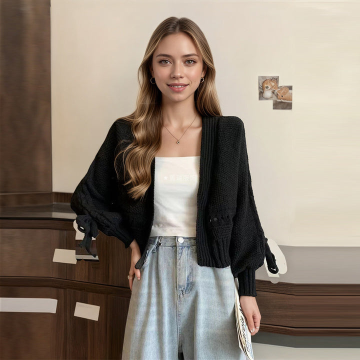 Damers fashionable strik cardigan med casual snit Stilla