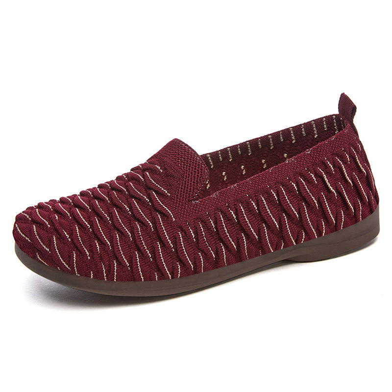 Dame Behagelige Slip-On Sko med åndbart Strikoverflade Stilla