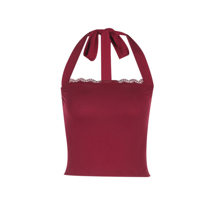 Dame Elegant Spidsbesat Camisole Top Stilla