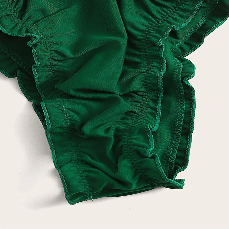 Dame bikini-sæt med voluminøse ruffle-detaljer Skovae
