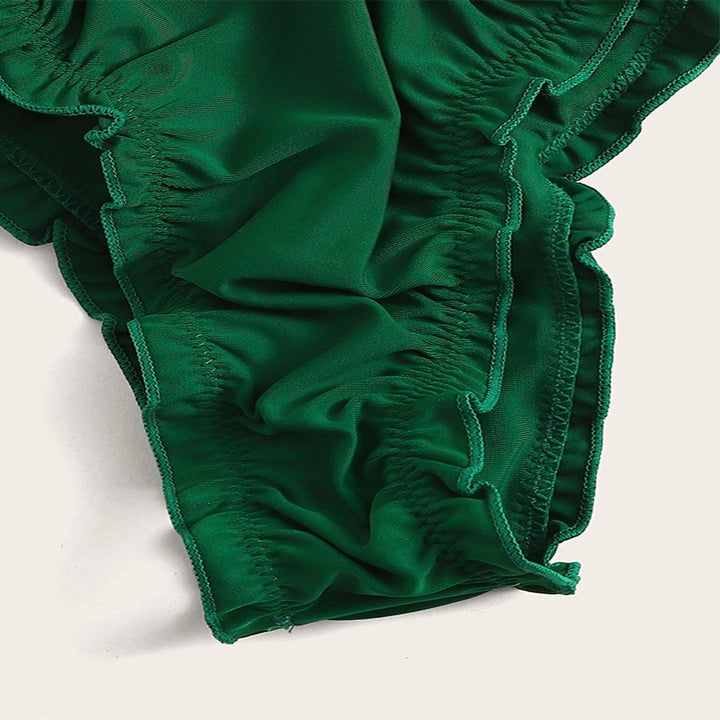 Dame bikini-sæt med voluminøse ruffle-detaljer Skovae