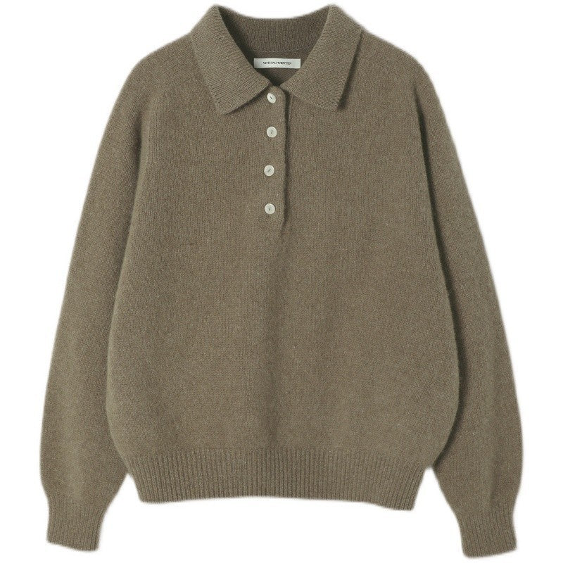 Dame Poloshirt i høj kvalitet cashmere-blanding med moderne snit Stilla