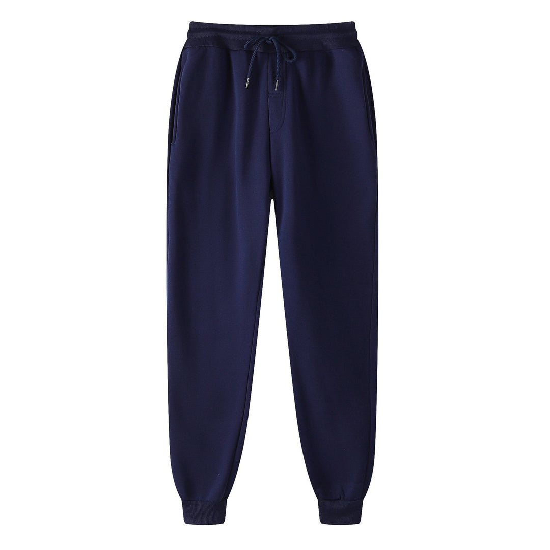 Herrer nan lige Sweatpants lavet af meleret bomuldsblanding med elastisk linning snoretræk og sidelommer Skovae
