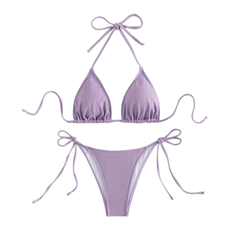 Dame Triangel-Bikini med justerbare stropper og sidesnore Skovae