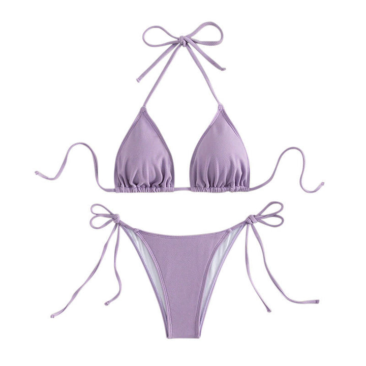 Dame Triangel-Bikini med justerbare stropper og sidesnore Skovae