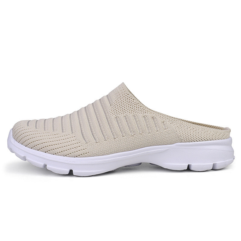 Dame nan strikket slip-on klogs med stødabsorberende EVA-mellemsål og ergonomisk hæl støtte Skovae