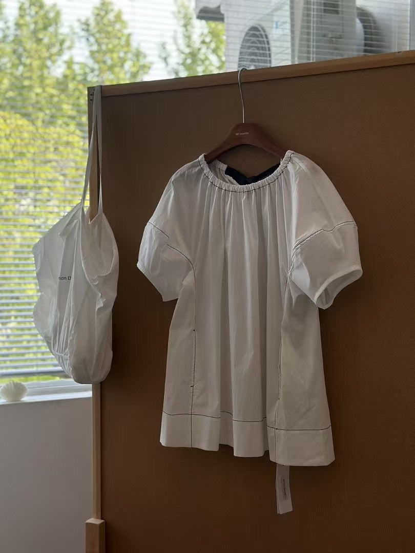 Femme Elegante Puffærmer Bluse Stilla
