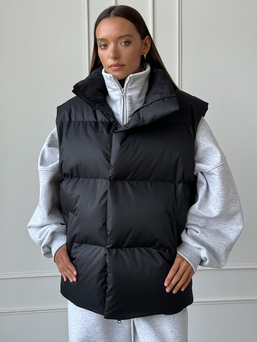 Femme Højkrav Puffer Vest Stilla