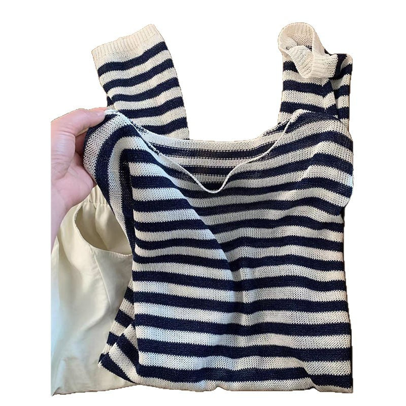 Kvindernes casual stribede sweater Stilla