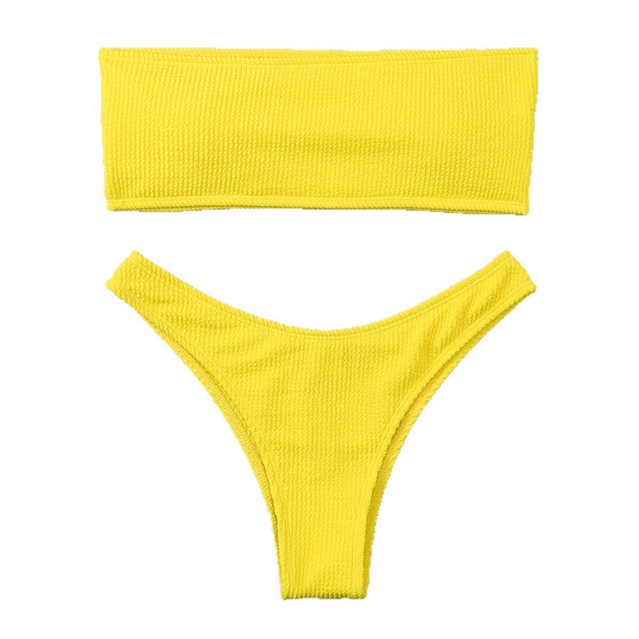 Dame Bandeau-Bikini-sæt med struktureret stof Stilla