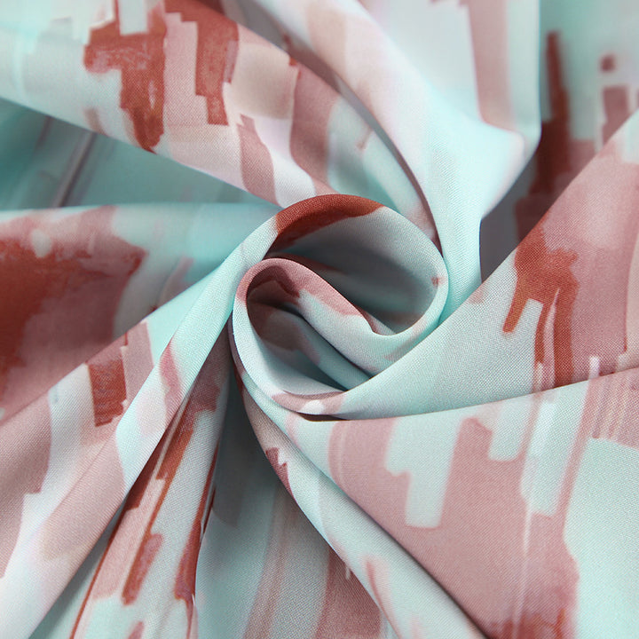 Dame Satin Pyjamasæt i moderne farvegradient-design med løs pasform Stilla