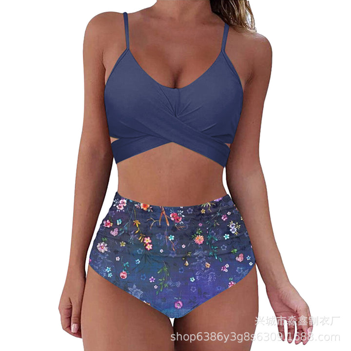 Dame Crop-Top bikini sæt med flettet design Skovae