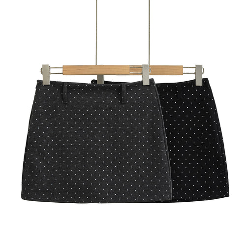 Dame Modisk Mini Skirt med Prikkemønster og Høj Talje Stilla