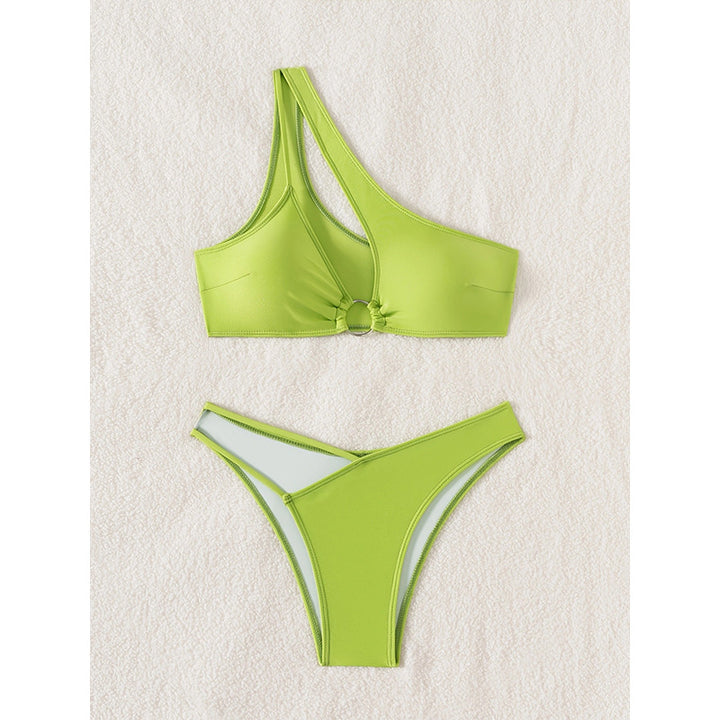 Femme En-skulder Cut-Out Bikini Sæt Stilla