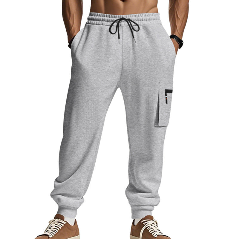 Herrer behagelige Cargo-joggingbukser med elastisk talje og funktionelle lommer Stilla