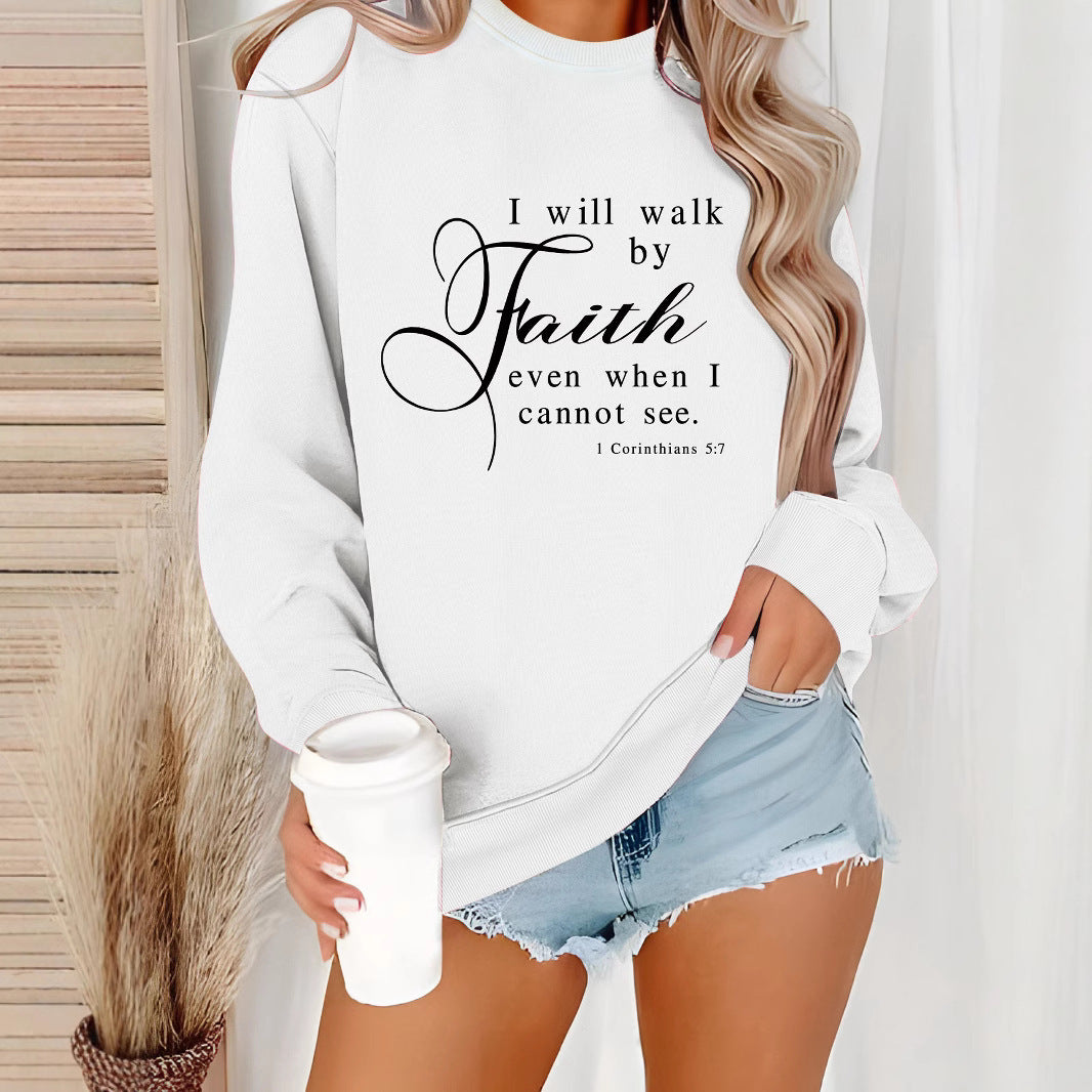 Dame sweatshirt med inspirerende tekst og blødt materiale Stilla