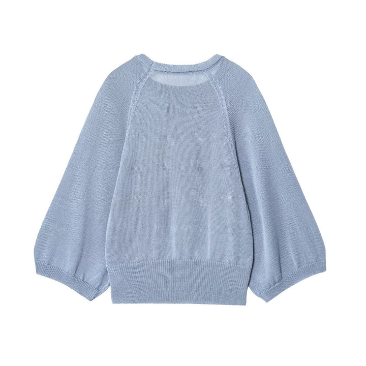 Dame afslappet sweater med overskårne ærmer og rund halsudskæring Stilla