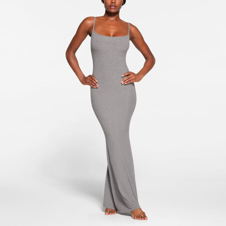 Damer Elegant Spaghetti-Rem Maxi-Kjole Stilla