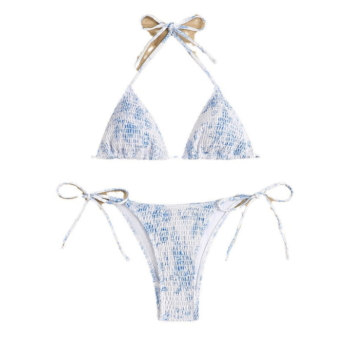 Dame Rynket Trekant-Bikini-Sæt Stilla 1750839890