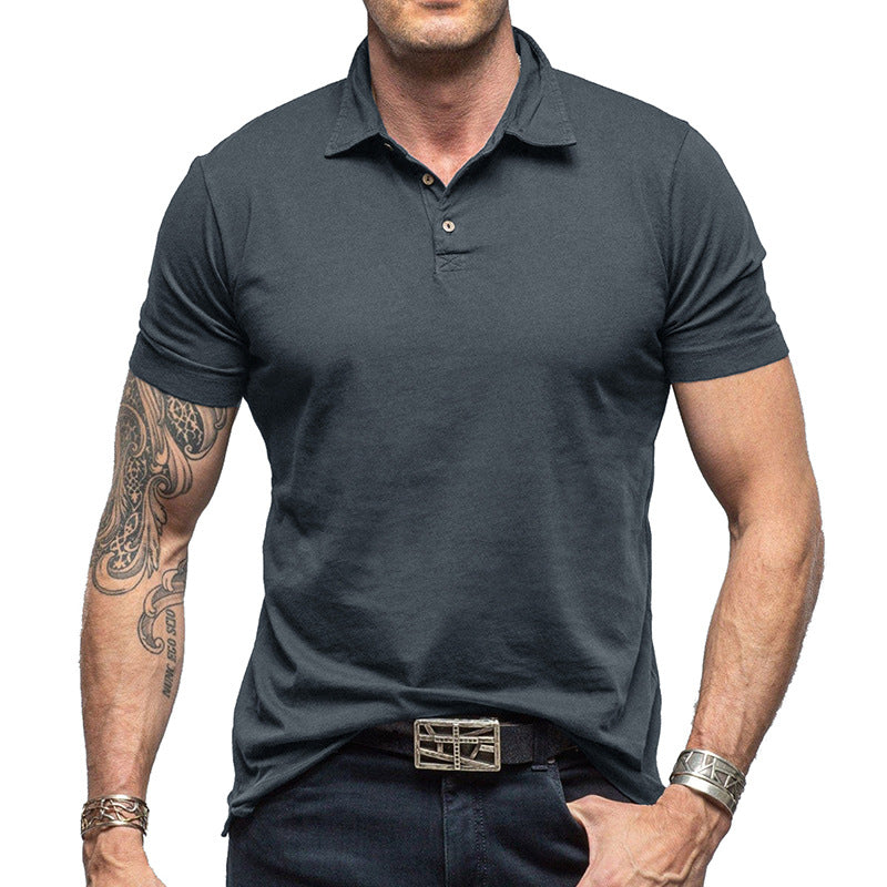 Herrer polo t-shirt med sportslig snit og åndbart bomuld Stilla