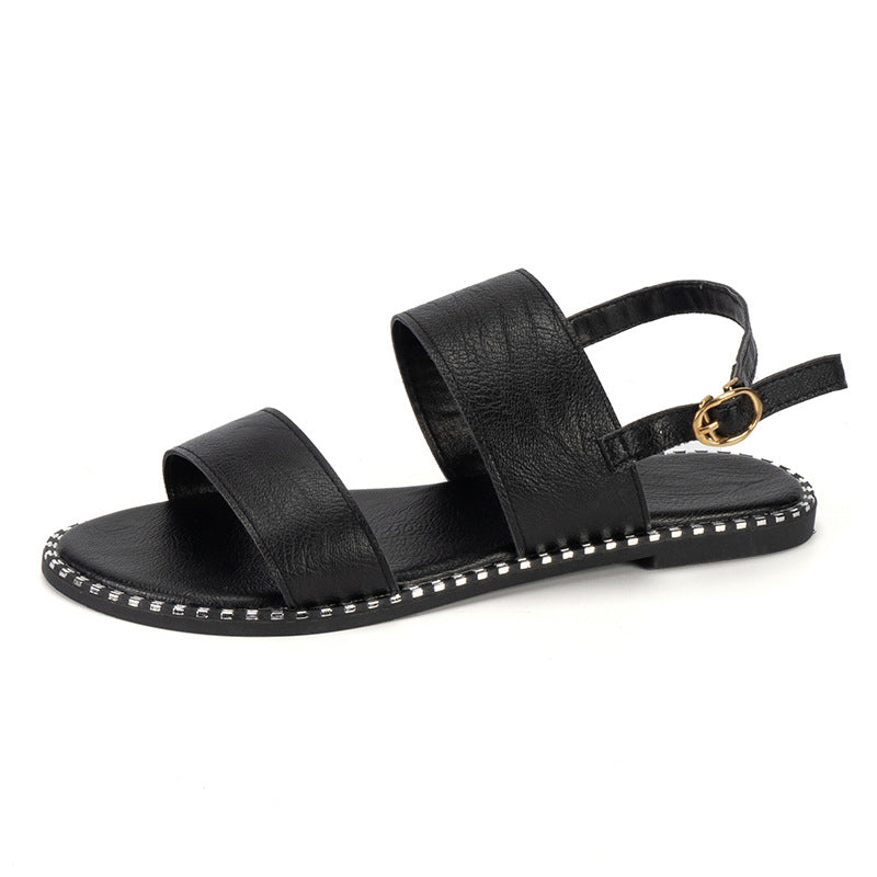 Dame sommerlige remsandaler med elegant spænde lukning og komfortabel sål Stilla