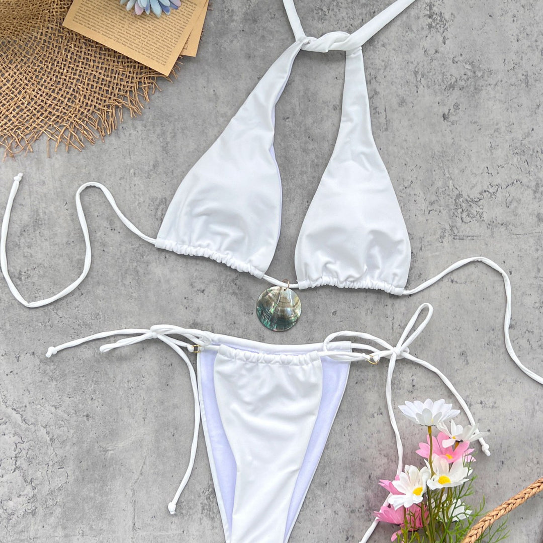 Dame bikini sæt med justerbare stropper og elegant trekant design Stilla