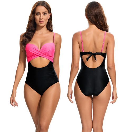 Damer modestylet heldragt badedragt med cut-out-detaljer Skovae