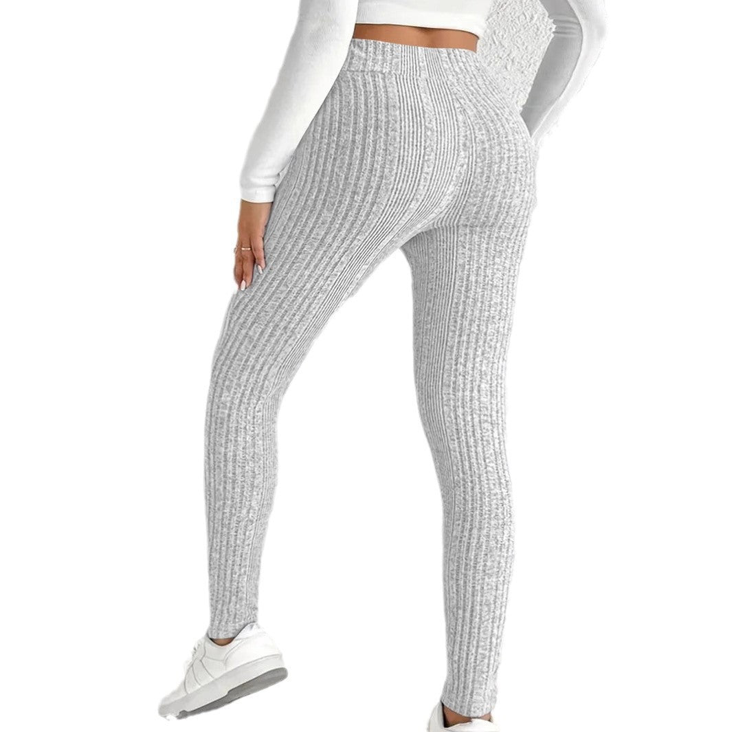 Høj talje ribbede leggings til kvinder Stilla