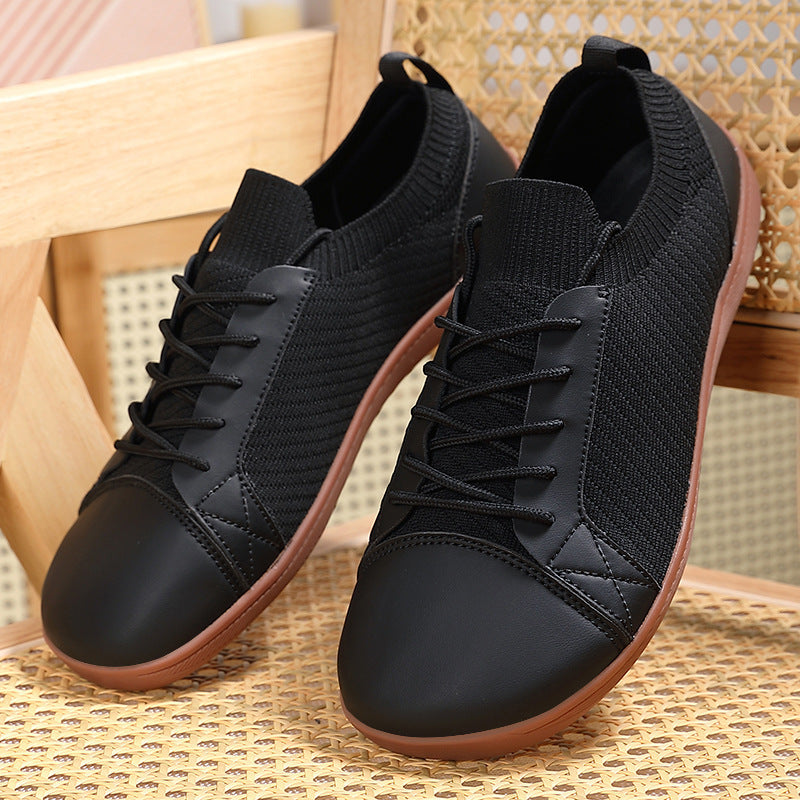 Dame nan strikkede slip-on sneakers med elastisk skaft og polstret komfortsål Skovae