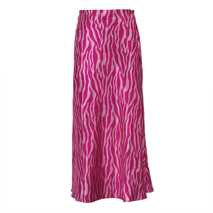 Dame Langkjole med eksotisk zebra-design Stilla