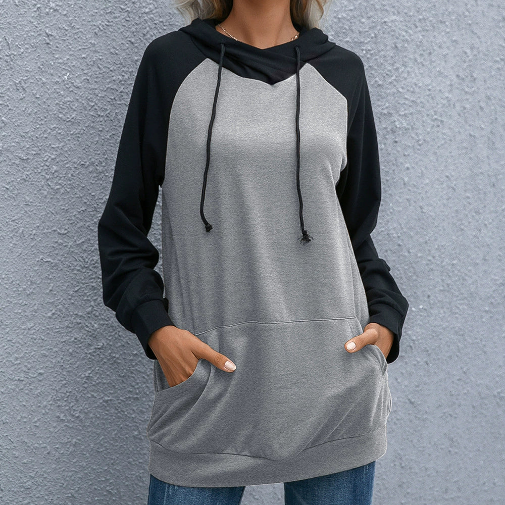 Stilla | Hoodie Løs pasform Blødt strikmateriale Raglanærmer Hætte med snor