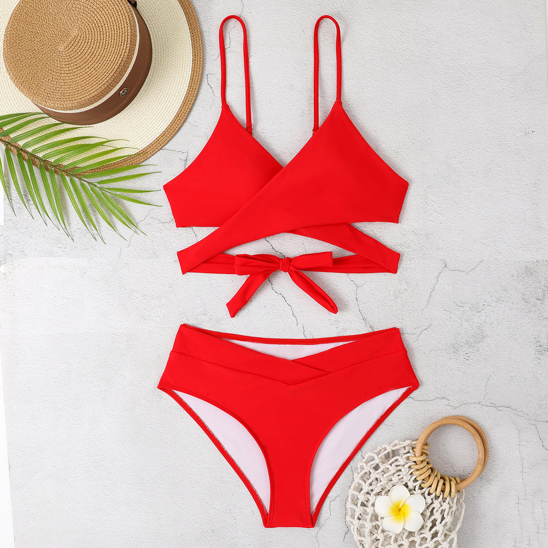 Dame Triangel-Bikini med fashionable accenter Skovae