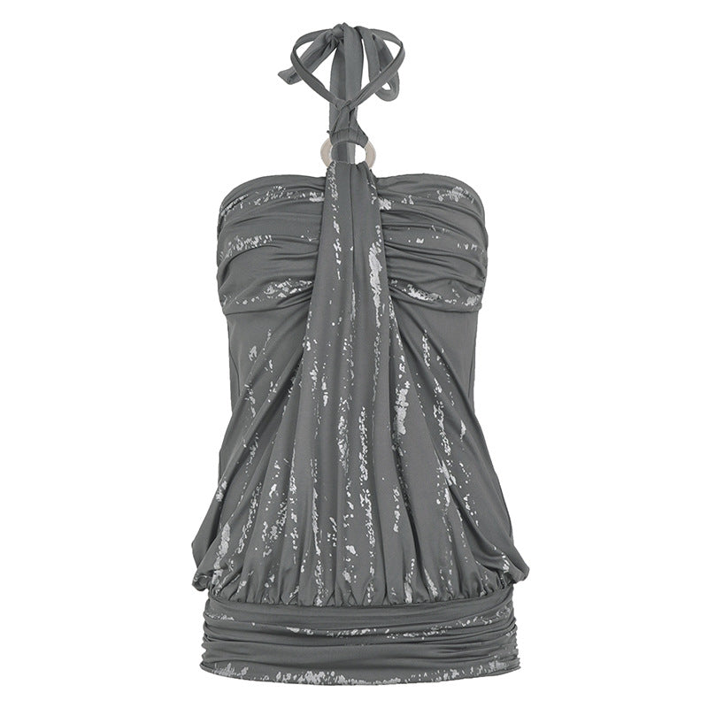 Damen Bandeau-Kleid mit elegantem Rüschen-Design und flexiblem Oberteil Skovae