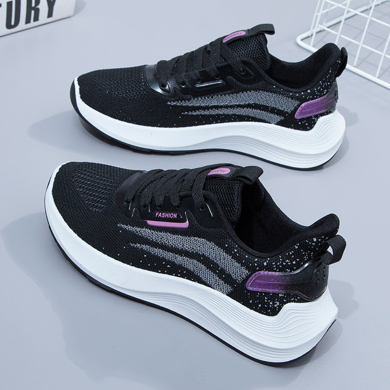 Dame Sporty Løbesneaker med åndbart mesh-overmateriale og stødabsorberende sål Stilla